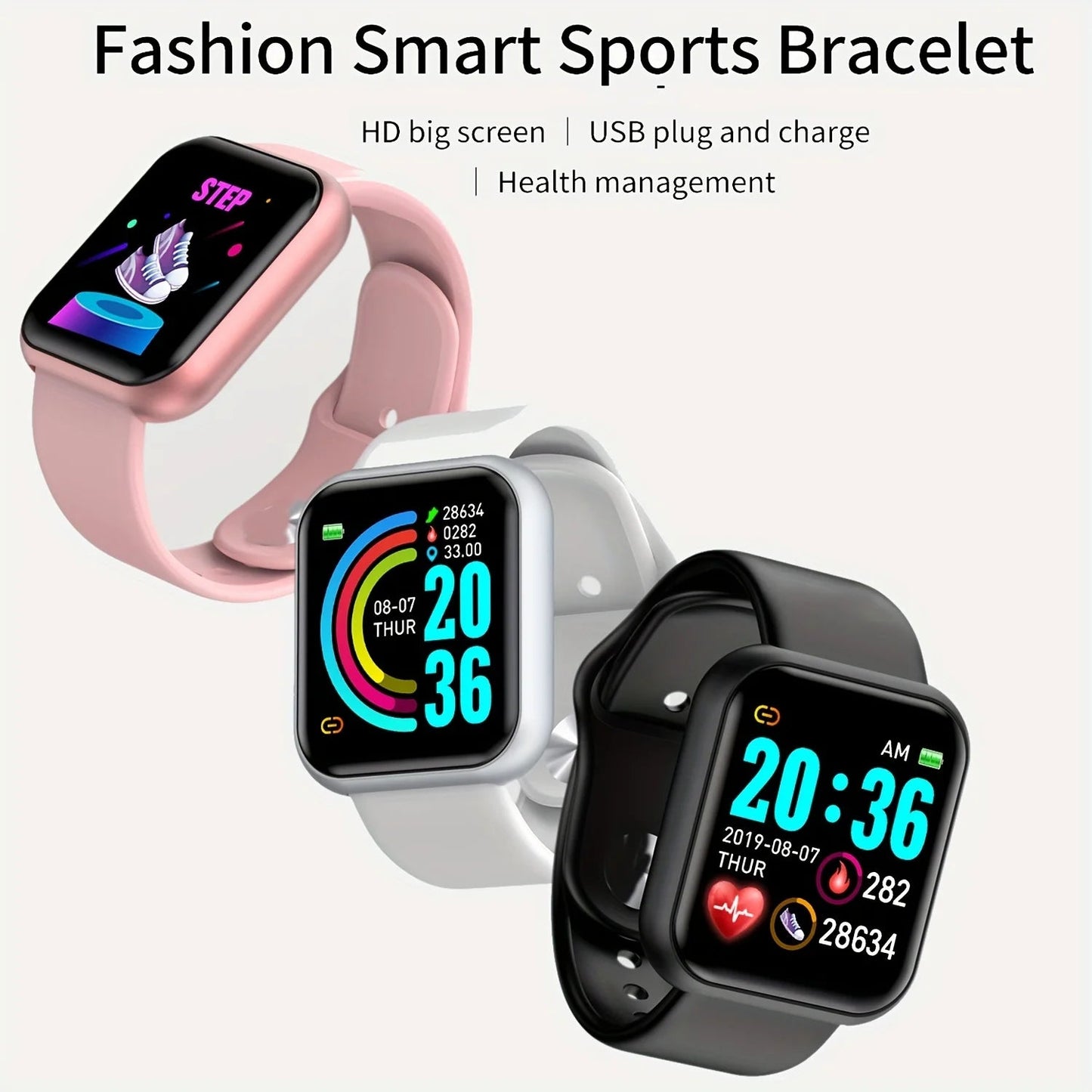 Smart Watch For Women Men Wristwatch Bluetooth Connected Phone Player Music Fitness Sport Bracelet Sleep Monitor Digital Watches - PAWFECTWORLDS
