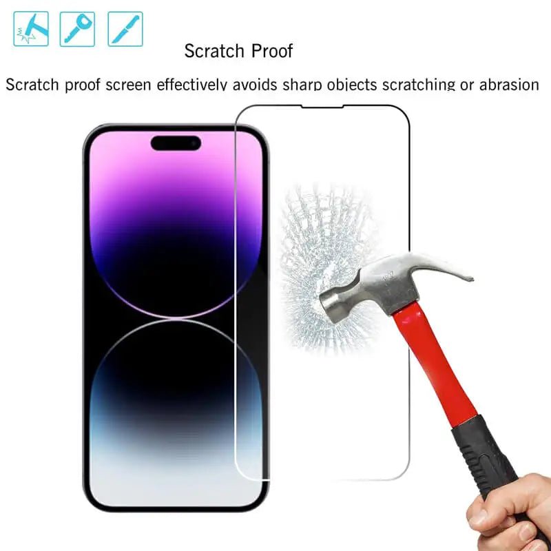 Tempered Glass for iPhone 14 Pro 15 16 17 13 12 11 pro max screen protector for iphone 15 pro mica for iphone 13 14 pro glass - by PAWFECTWORLDS | PAWFECTWORLDS | , ,