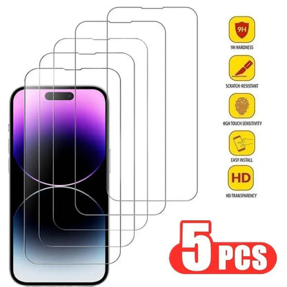 Tempered Glass for iPhone 14 Pro 15 16 17 13 12 11 pro max screen protector for iphone 15 pro mica for iphone 13 14 pro glass - by PAWFECTWORLDS | PAWFECTWORLDS | , ,