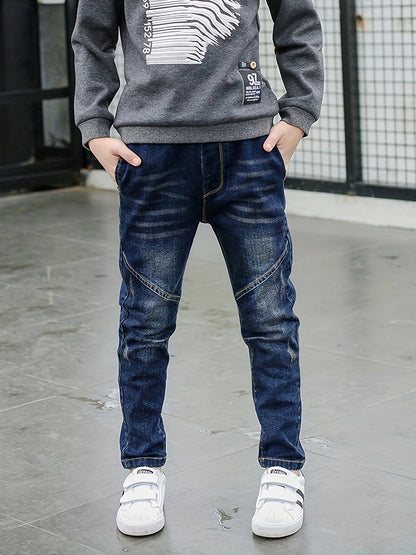 Trendy Boys Durable Denim Jeans - Comfort Fit - Versatile for Spring & Fall - by PAWFECTWORLDS | PAWFECTWORLDS | , ,