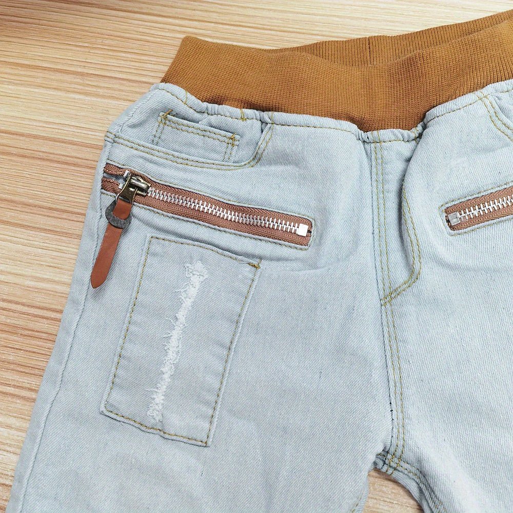 Trendy Boys Durable Denim Jeans - Comfort Fit - Versatile for Spring & Fall - by PAWFECTWORLDS | PAWFECTWORLDS | , ,