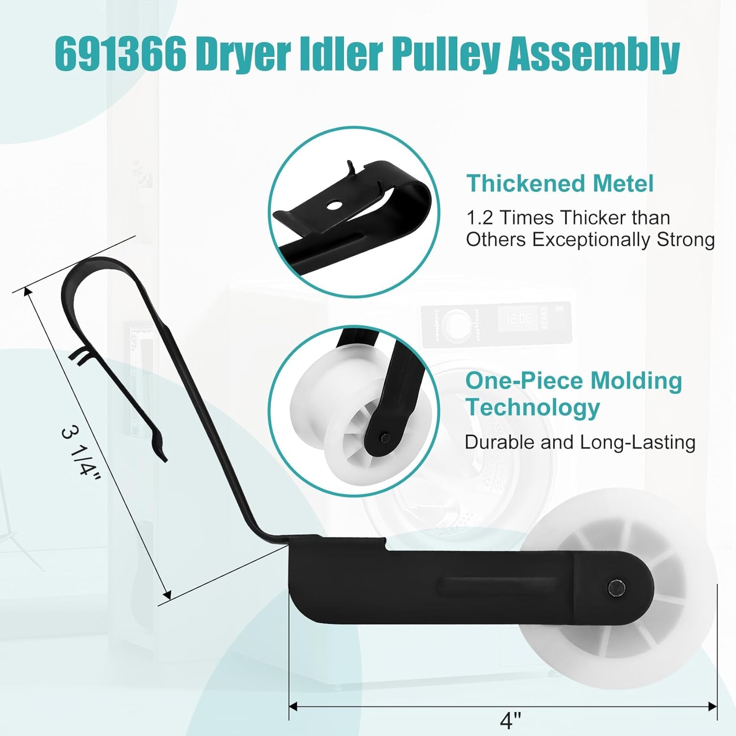 Upgraded 4392065 Dryer Repair Kit with Idler Pulley, Dryer Belt, and Roller for Whirlpool, Kenmore, Roper, Maytag, Sears, and Amana - Replaces AP3131942, AP6010582, WP691366 - by nonebrand | PAWFECTWORLDS | Appliances, Dryer Parts & Accessories, Parts & Accessories