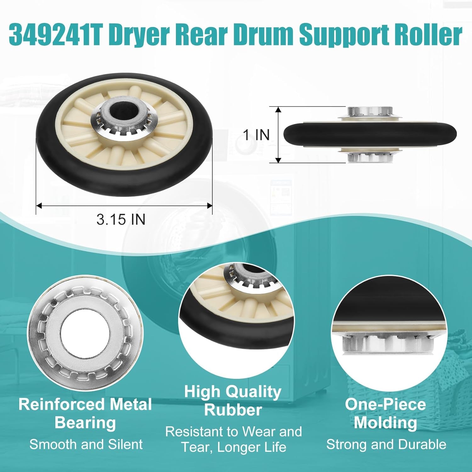 Upgraded 4392065 Dryer Repair Kit with Idler Pulley, Dryer Belt, and Roller for Whirlpool, Kenmore, Roper, Maytag, Sears, and Amana - Replaces AP3131942, AP6010582, WP691366 - by nonebrand | PAWFECTWORLDS | Appliances, Dryer Parts & Accessories, Parts & Accessories