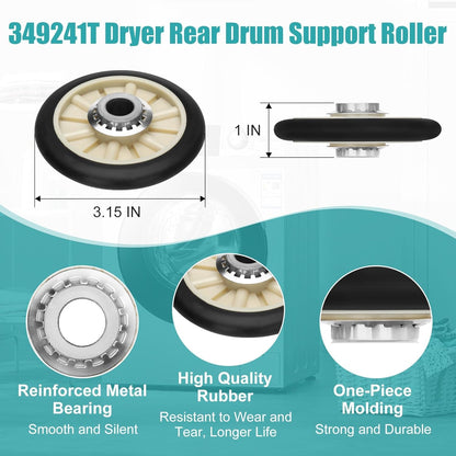 Upgraded 4392065 Dryer Repair Kit with Idler Pulley, Dryer Belt, and Roller for Whirlpool, Kenmore, Roper, Maytag, Sears, and Amana - Replaces AP3131942, AP6010582, WP691366 - by nonebrand | PAWFECTWORLDS | Appliances, Dryer Parts & Accessories, Parts & Accessories