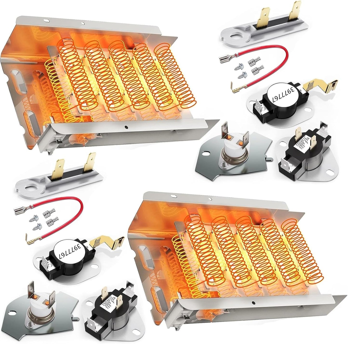 Upgraded Dryer Heating Element for Whirlpool, Kenmore, Maytag, Amana, and Roper - Includes Thermostat and Thermal Fuse, Replaces 2406026, 3403585, W10724237 - by MONKEMON | PAWFECTWORLDS | Appliances, Dryer Parts & Accessories, Parts & Accessories