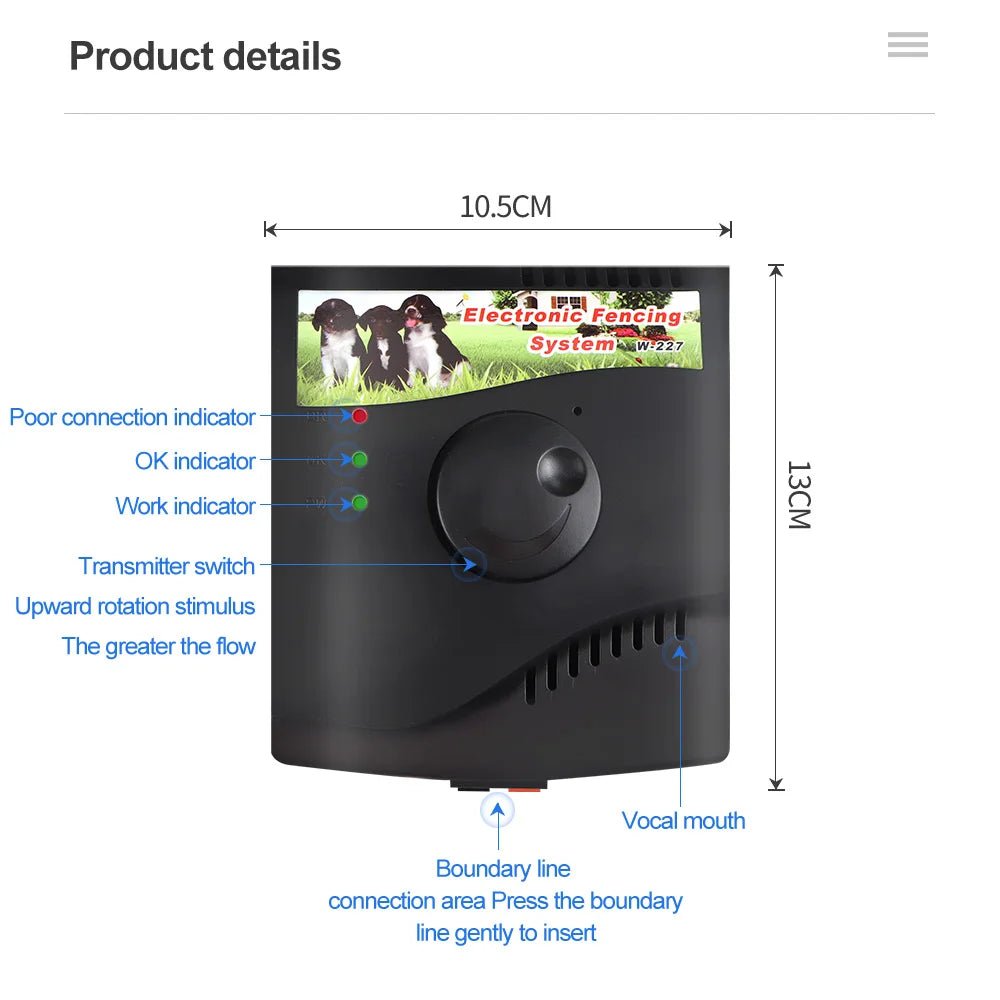 Upgraded Electronic Pet Fence System W227 In - Ground Dog Training Collar Waterproof Rechargeable Pet Containment System for Dogs - by PAWFECTWORLDS | PAWFECTWORLDS | Dog Supplies, Home & Garden, Pet Products