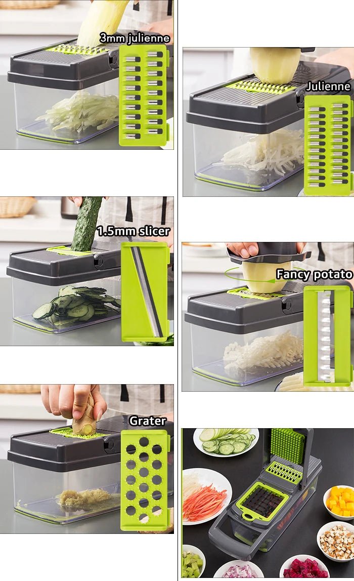 Vegetable Chopper Multifunctional Grater Cutter Kitchen Accessories Manual Fruit Slicer Potatos Shredders Cheese Onions Slicers - by PAWFECTWORLDS | PAWFECTWORLDS | , ,