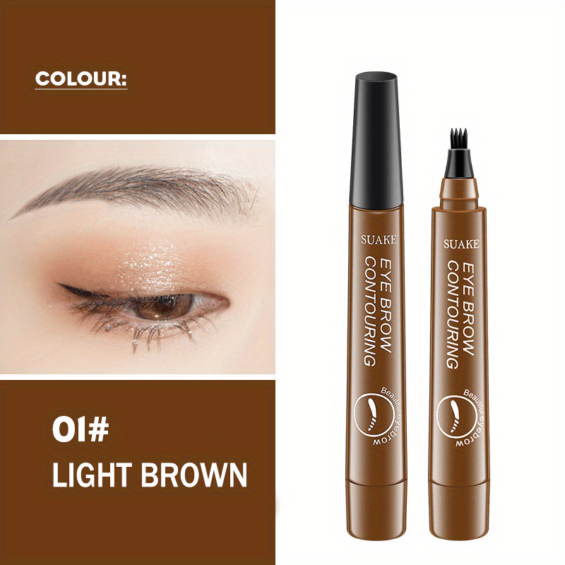 [Waterproof Eyebrow Pen] 1pc Waterproof Eyebrow Pen | Micro - Fork Tip Applicator for Natural Looking Brows - Effortless Microblading Makeup Pencil - by PAWFECTWORLDS | PAWFECTWORLDS | , ,