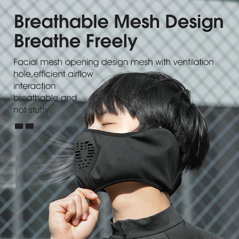 WEST BIKING Warm Cycling Face Mask Winter Fleece Ear Protection Half Face Cover Breathable Windproof Fishing Skiing Sports Mask - by PAWFECTWORLDS | PAWFECTWORLDS | , ,