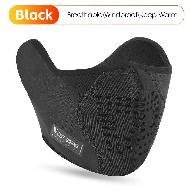 WEST BIKING Warm Cycling Face Mask Winter Fleece Ear Protection Half Face Cover Breathable Windproof Fishing Skiing Sports Mask - by PAWFECTWORLDS | PAWFECTWORLDS | , ,