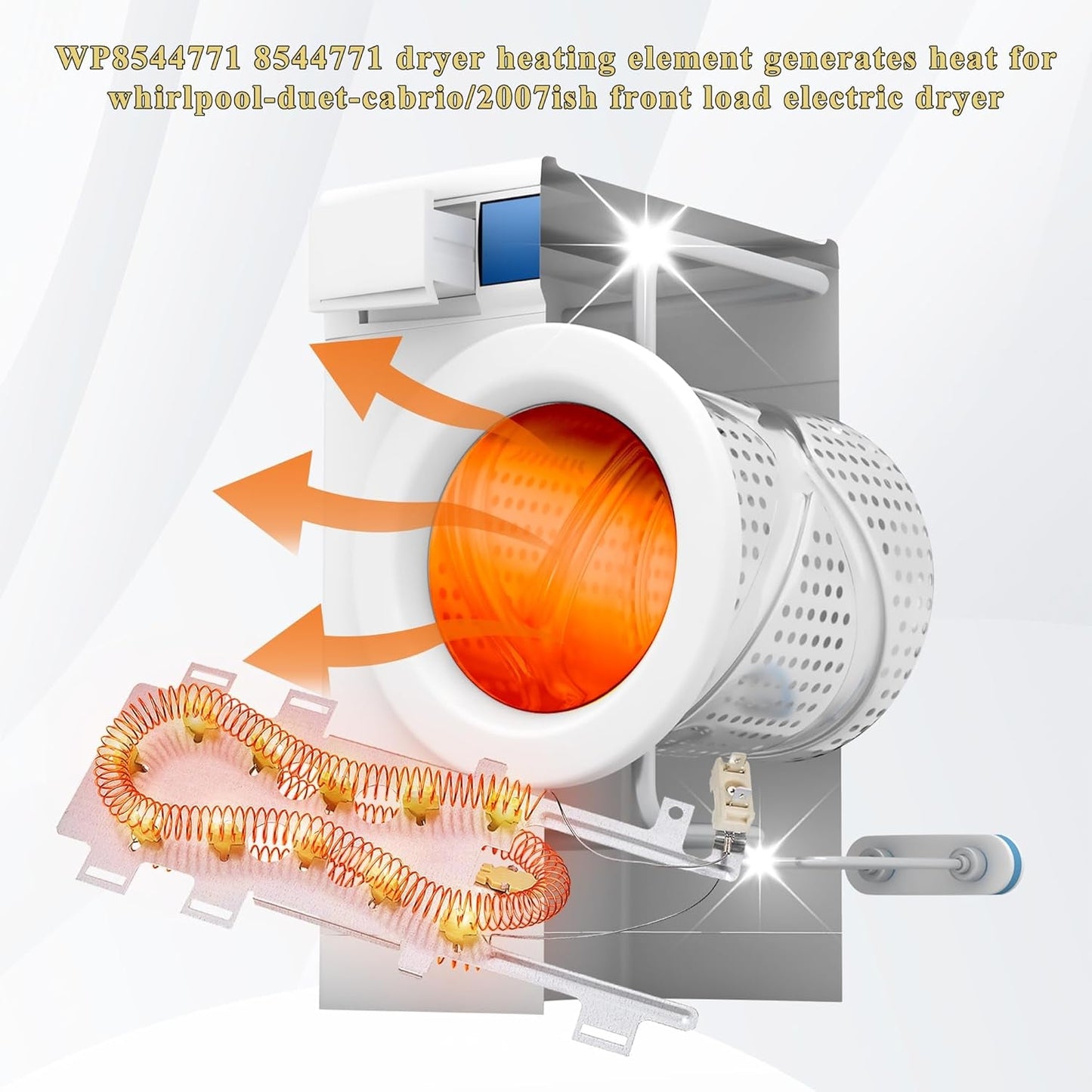 WP8544771 Dryer Heating Element Replacement for Maytag Bravos XL, Whirlpool Duet, and Kenmore Elite HE4/HE5 Electric Dryers - Includes 3392519, 279973, and 279816 by Prime&Swift - by prime&swift | PAWFECTWORLDS | Appliances, Dryer Parts & Accessories, Parts & Accessories
