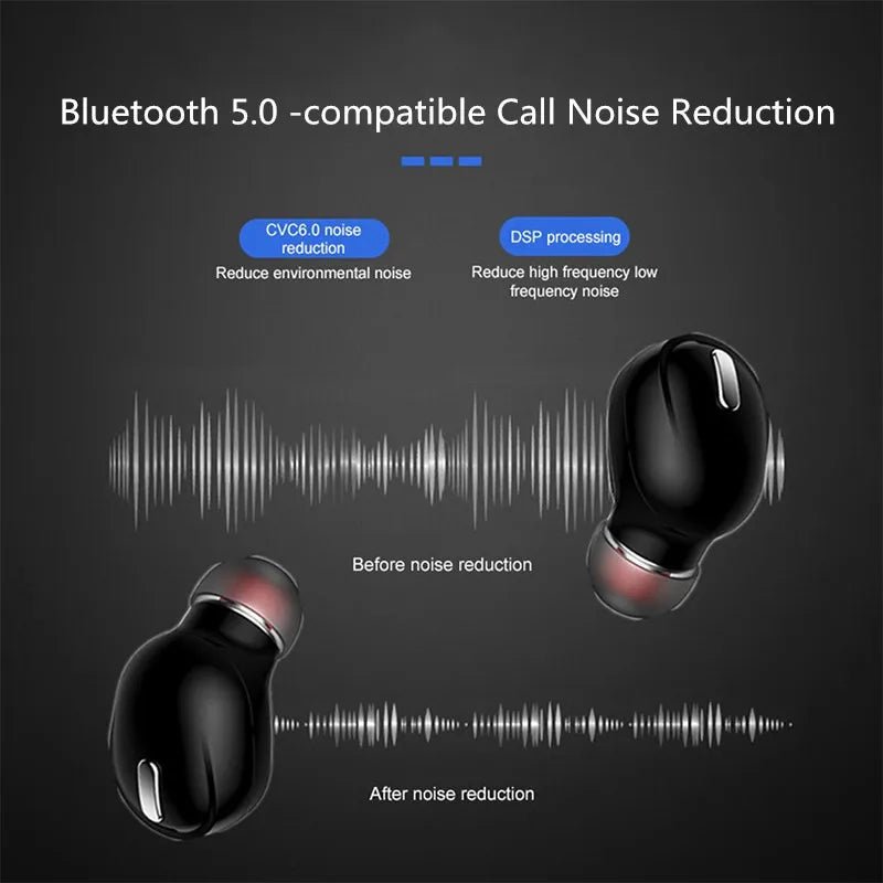 X9 Wireless Headphones Bluetooth 5.0 Earphones With Mic Single in - Ear Sports Waterproof TWS Earbuds Bluetooth Handsfree Headset - by PAWFECTWORLDS | PAWFECTWORLDS | , ,